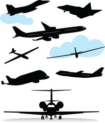 Airplane Silhouettes vector