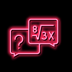 Math solving geek color icon vector