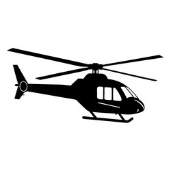 Modern Helicopter Silhouette Vector Image