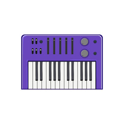 Instrument synthesizer audio cartoon Royalty Free Vector
