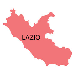 lazio region map vector