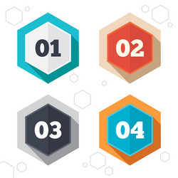 Step one two three icons sequence of options vector