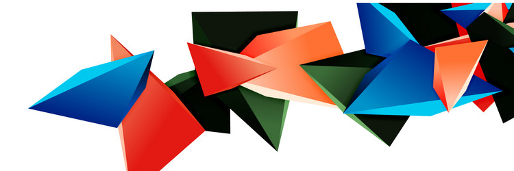 triangle mosaic abstract background 3d triangular vector image