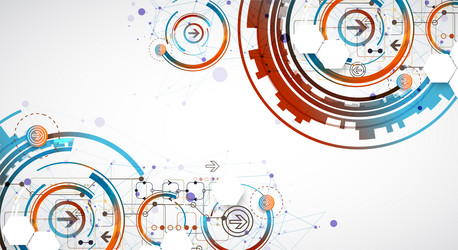 abstract background with plexus effect scientific vector image
