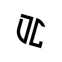 Dc initial monogram logo circle rounded Royalty Free Vector