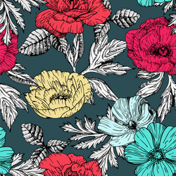 Floral Seamless Pattern Vector Image