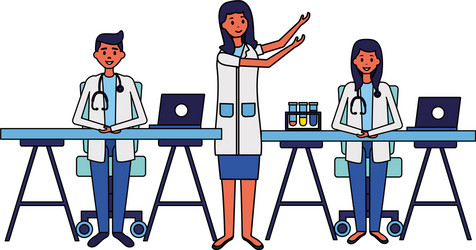 Medical people staff vector