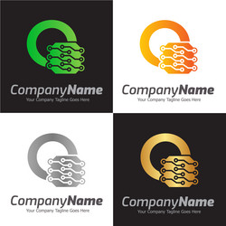 programming code and technology logo template vector image