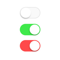 Realistic switch toggle buttons set or tree vector