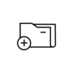 add new folder icon ideal for organizing files vector image