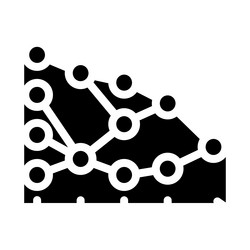 Algorithm data science glyph icon vector