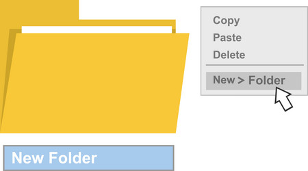 create computer folder file vector image