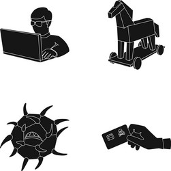 hacker hacking system internet hackers vector image
