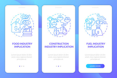 Vulnerabilities in supply chain blue gradient Vector Image