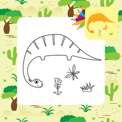 cute dino coloring book Vector Image