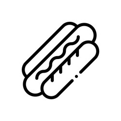 fast food icon thin linear style design isolated vector image
