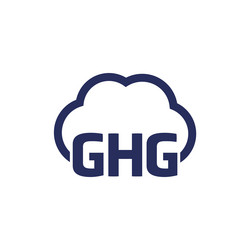 Ghg icon greenhouse gas Royalty Free Vector Image