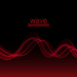 red smooth transparent wave stream line abstract vector