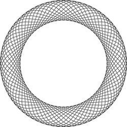 Spirograph element empty in center abstract vector