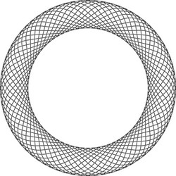 Spirograph element empty in center abstract vector