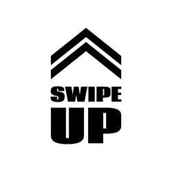 swipe up sign scrolling button template vector image
