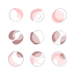 boho set of abstract design shape art vector image