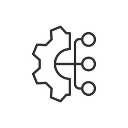data integration icon in line design vector image