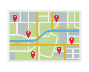 Paper map military force isolated icon Royalty Free Vector
