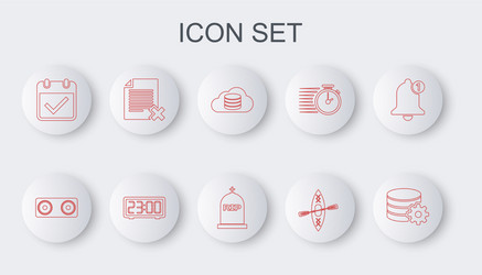 set line setting database server stereo speaker vector image