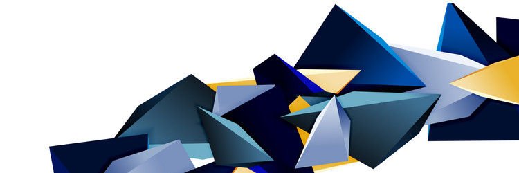 triangle mosaic abstract background 3d triangular vector