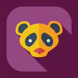 flat modern design with shadow icons pandas vector image