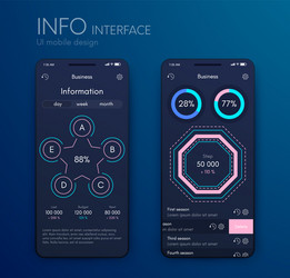 mobile application interface ui design stock vector image