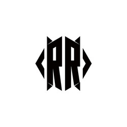 Rr logo monogram design template Royalty Free Vector Image
