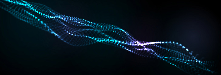abstract background glowing particles dynamic flow vector image
