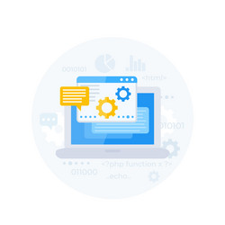 coding software development app integration vector image