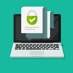 Privacy policy secure document lock online icon vector