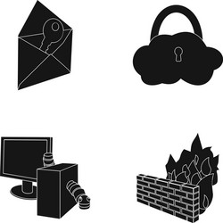 System internet connection code hackers vector