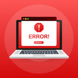 window operating system error warning vector image