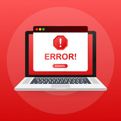 Window operating system error warning vector