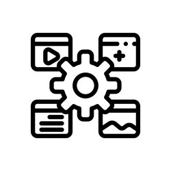 add icon thin linear style design isolated vector image