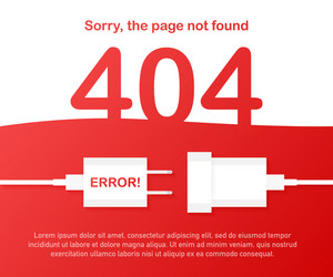 Error 404 web page template design website vector