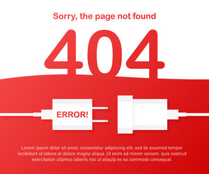 error 404 web page template design website vector