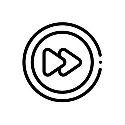 fast icon thin linear style design isolated vector image