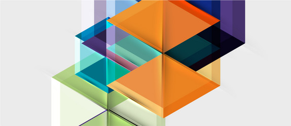 geometric triangle and hexagon abstract background vector image