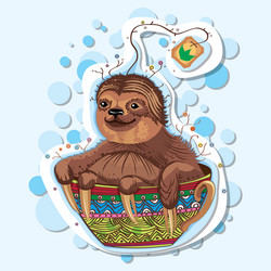 Abstract sloth pattern background Royalty Free Vector Image