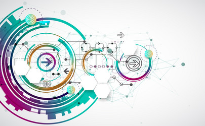 abstract background with plexus effect scientific vector image