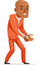 Afro european african american prisoner caught vector