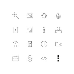 Internet of things simple linear icons set vector