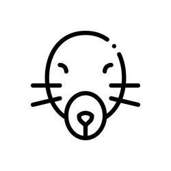 molecular structure icon thin linear style design vector image