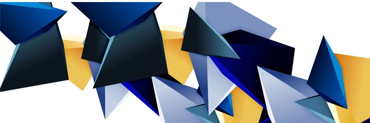 triangle mosaic abstract background 3d triangular vector image